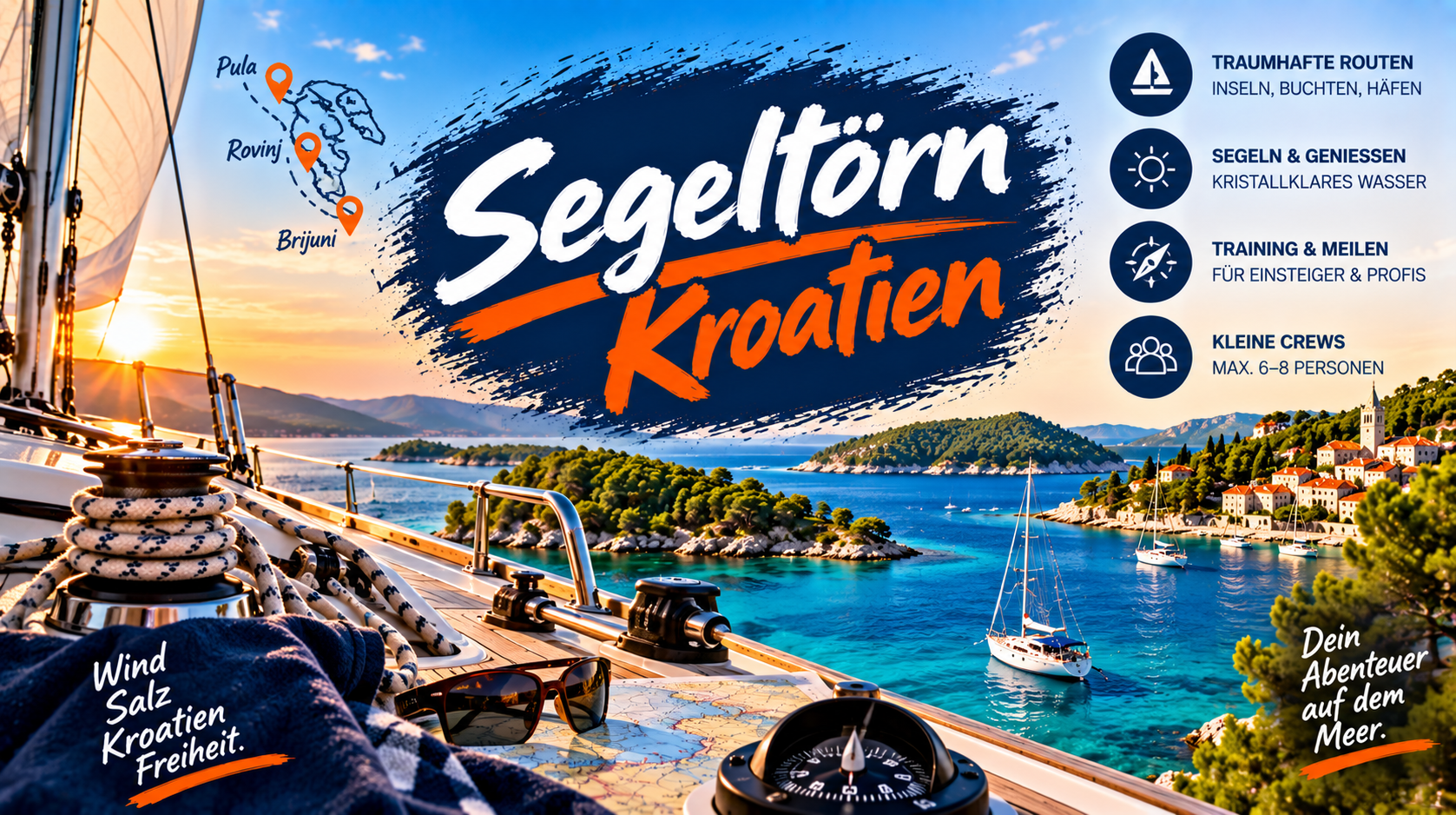 Segeltörn Kroatien - genießen und lernen