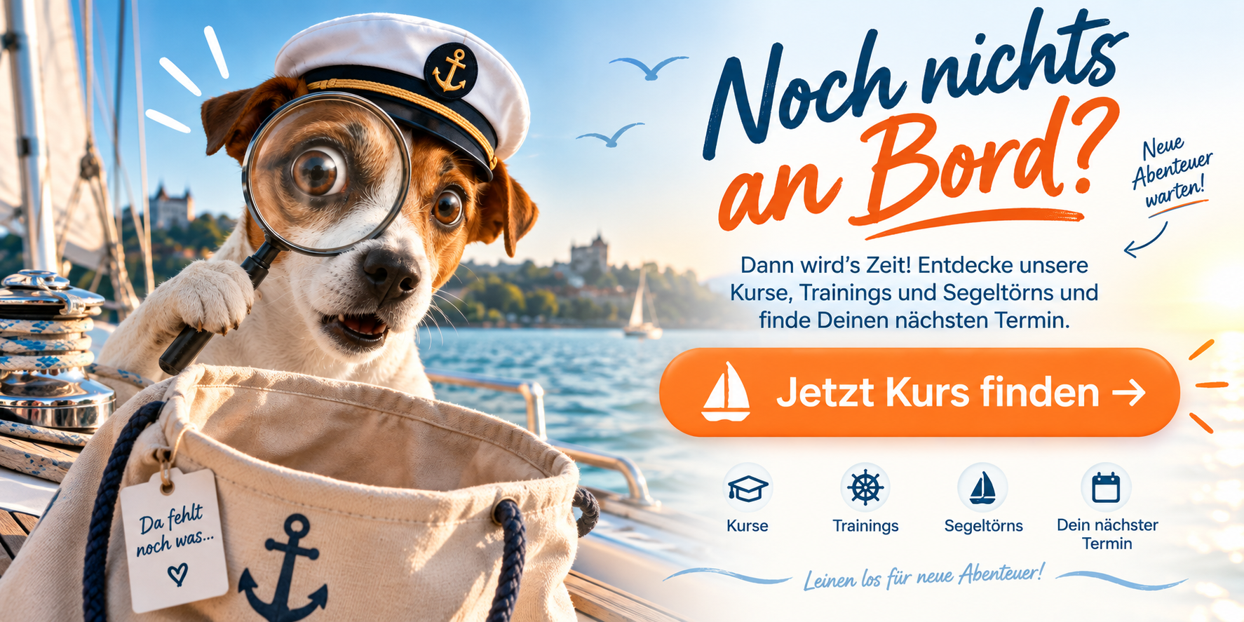 Noch nichts an Bord? Jetzt Kurs finden